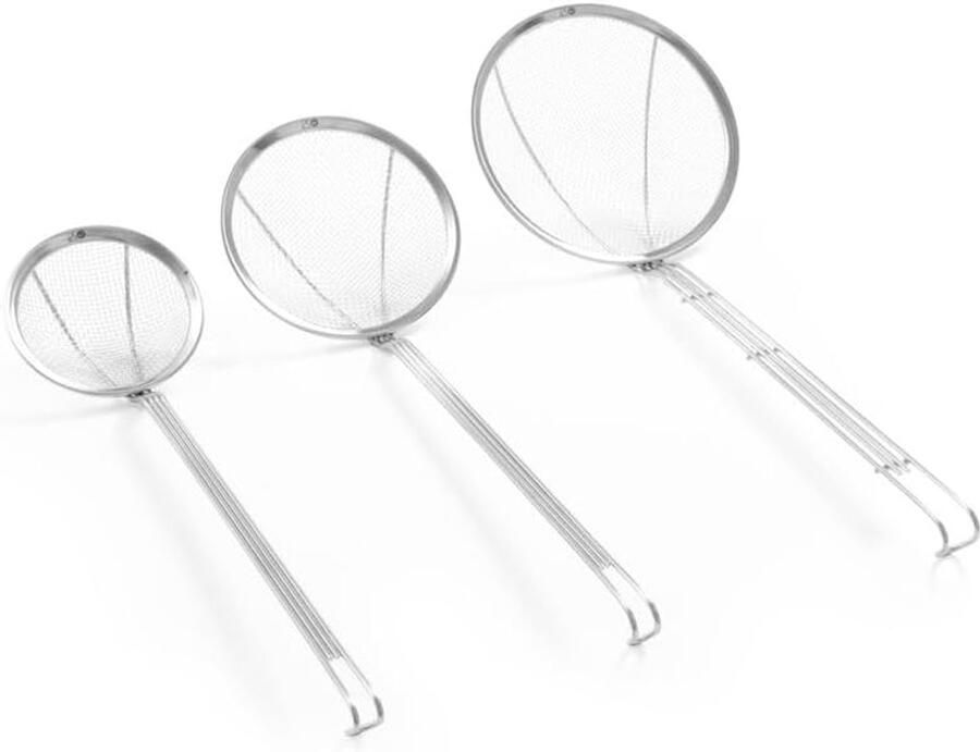Frituurmand Spatzeef Kookmand Eten Frituren Verstevigde Handgreep Ø260mm Zilver