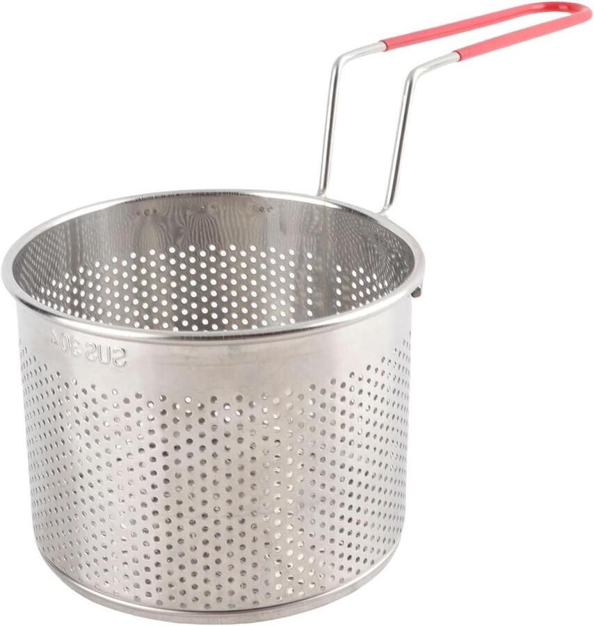 Frituurmand Staal Keukenmand Zeef Frituren Koken Snelle Olieafvoer 16 cm Zilver