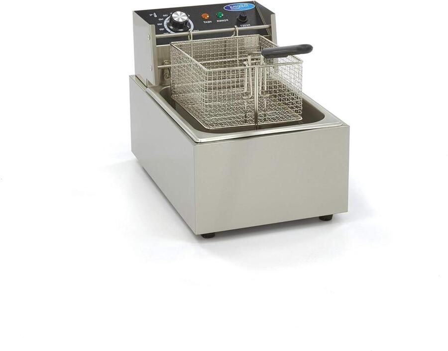 Frituurpan Friteuse Professioneel Frituren Met Koude Zone 6 Liter Metallic