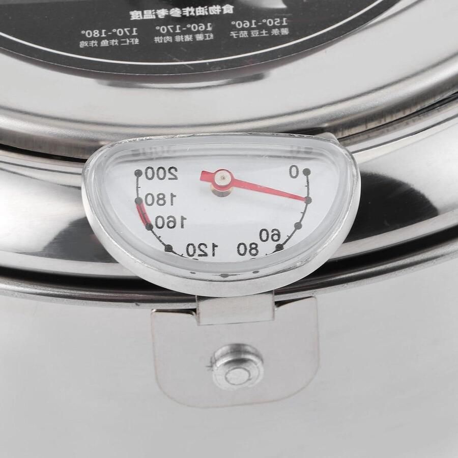 Frituurpan Japanse pan Perfect Frituren Ingebouwde thermometer 25 x 22 x 11 cm Roestvrij staal
