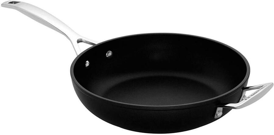 Frituurpan Koekenpan Diep Eten Bereiden Sterke Antiaanbaklaag 28 cm Zwart