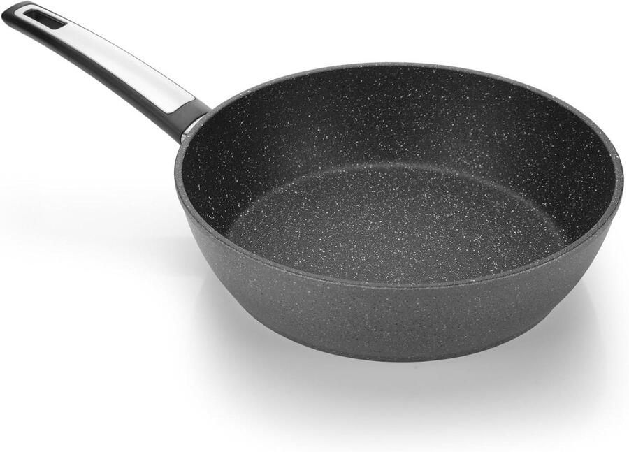 Frituurpan Koekenpan Eten Bereiden Anti-aanbaklaag 28 cm Zwart