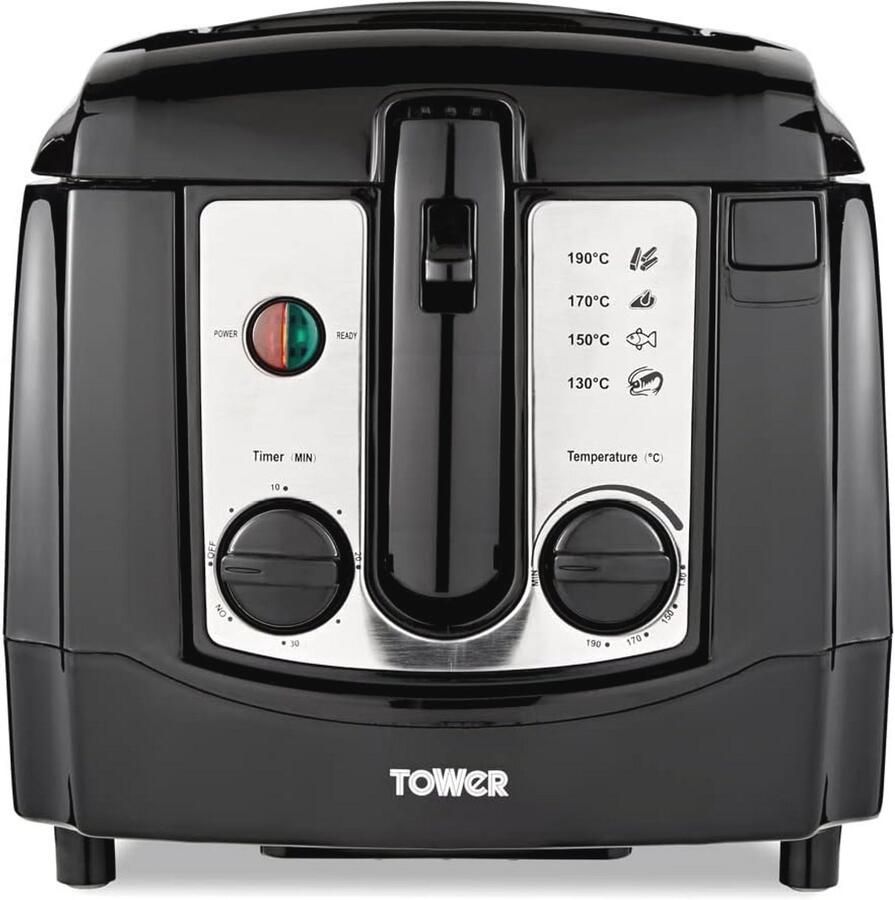 Frituurpan met instelbare thermostaat 3L 2300W zwart