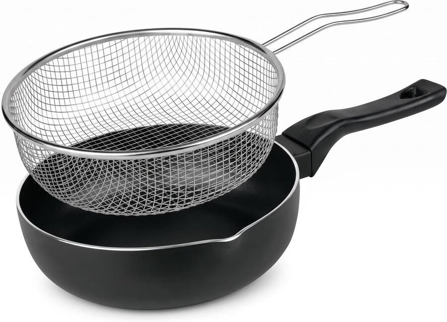 Frituurpan met Mandje Aluminium en Staal Inductie Ø 20 cm