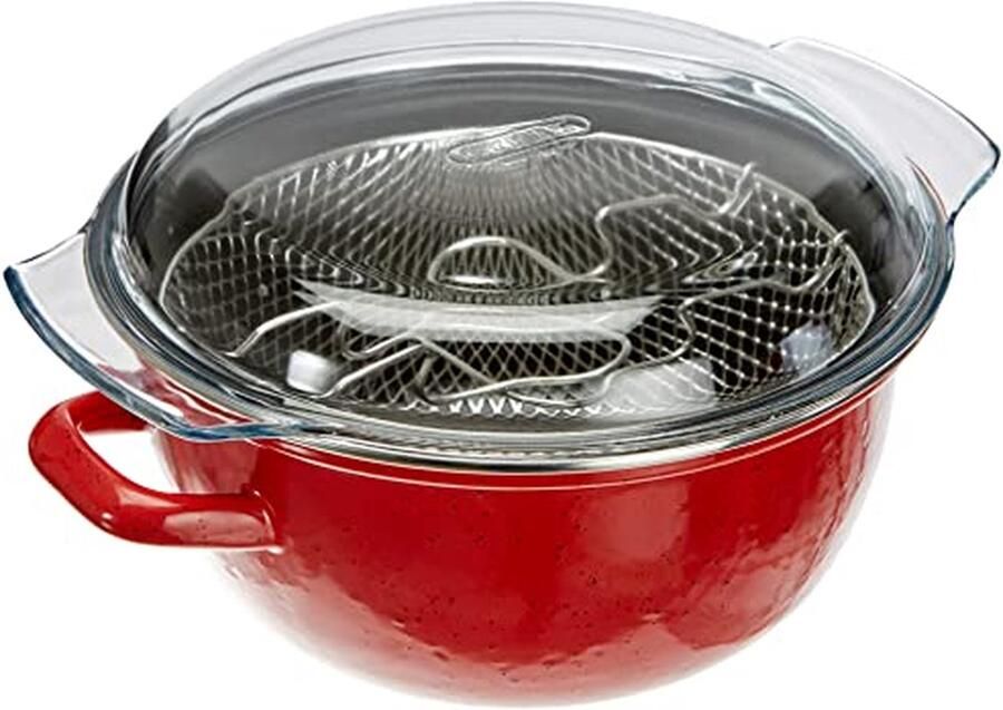 Frituurpan met mandje Diepe pan Lekker koken Antiaanbaklaag 24 cm Zwart