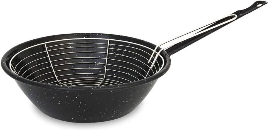 Frituurpan met Pan Verglaasd Staal 24 cm Inhoud 2 5 Liter Voor Alle Soorten Fornuizen