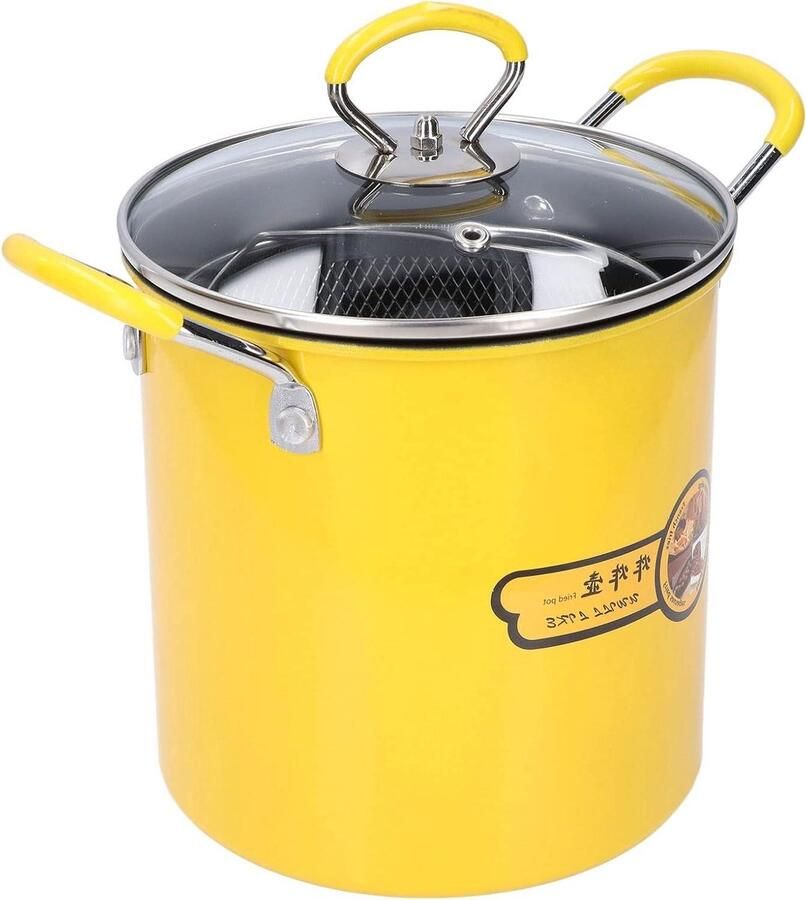 Frituurpan Mini frituurpan Thuis Frituren Olieafvoer Ontwerp 3L Zilver