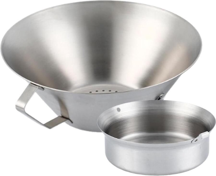 Frituurpan Oliezeef Keuken Zeef Vet Gezonder Frituren Roestvrijstalen Fijnmazig Gaas 33L x 29B x 16H cm