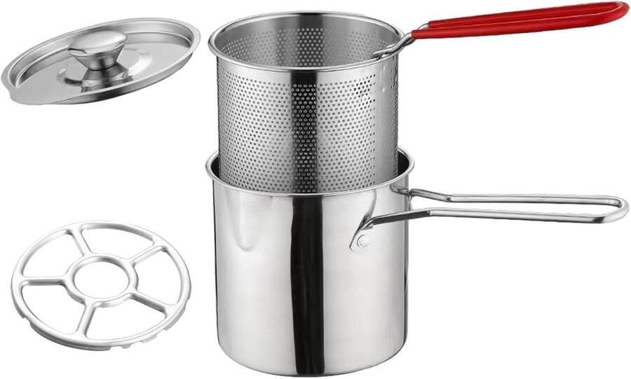 Frituurpan set Keukengerei Thuis koken Voedselveilig staal 30 x 15 x 25 cm
