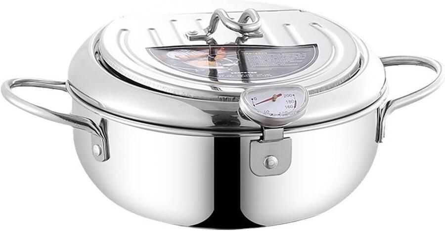 Frituurpan Tempura pan Lekker koken Spatwaterdicht ontwerp 20 cm diameter Meerkleurig