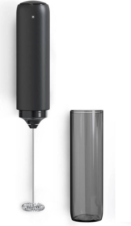 Frother Melkopschuimer Elektrische melkopschuimer USB oplaadbare mini-melkopschuimer voor koffie latte cappuccino warme chocolademelk Zwart