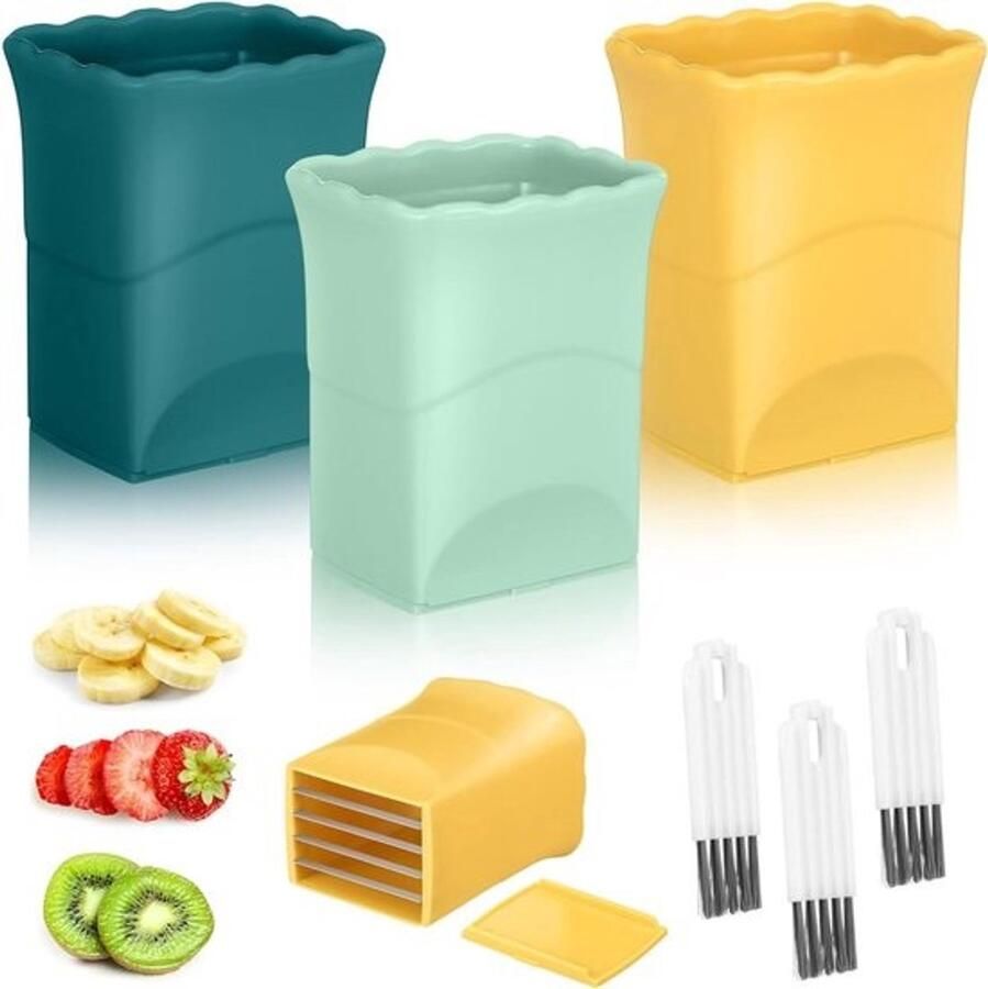 Fruit Aardbei Snijmachine Keukengadget Fruitsnijder Snel Fruit Snijden Eenvoudige Bediening 8.5 x 7 x 6 cm