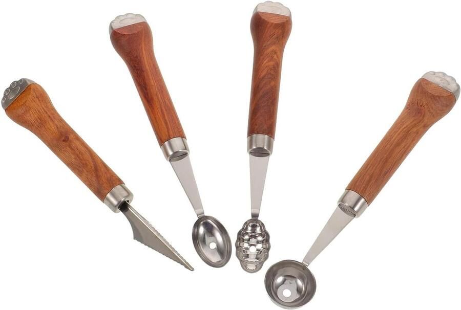 Fruit Bollepel Set Meloen Gereedschap Keuken Voorbereiding Ergonomisch Handvat 4 Delig Multi