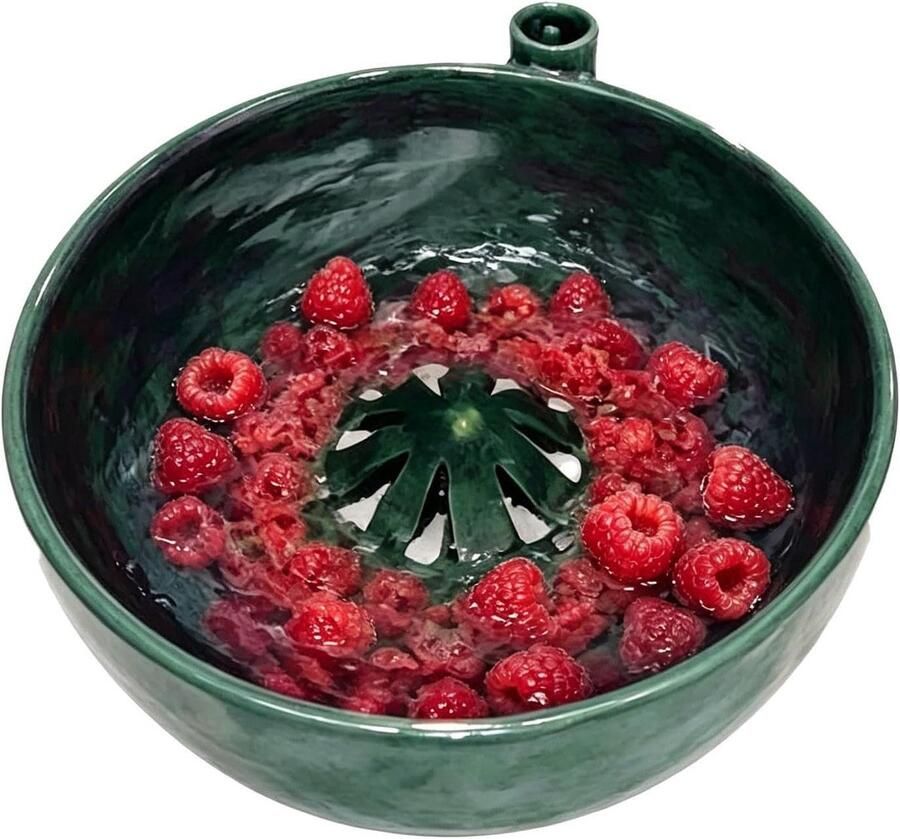 Fruit Groente Spinner Bessen Reiniger Snel en Wassen Unieke Centrale Kegel 15x15x8 cm Groen