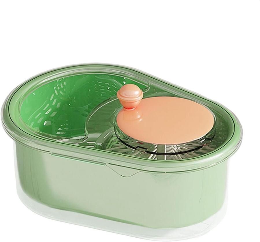 Fruit Reiniger Spinner Groente Droger Verse en Wassen Handmatige Bediening 32 x 24 x 14 cm - Foto 2