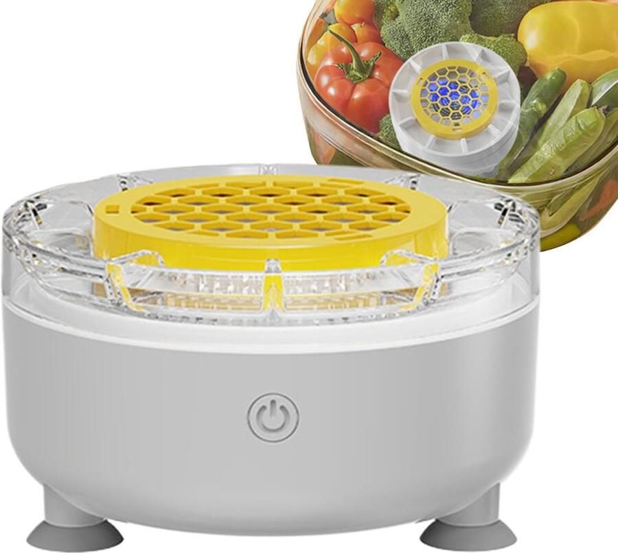 Fruit Reiniger Voedsel Droger Verse en Roterend Systeem 1800 mAh Batterij Wit