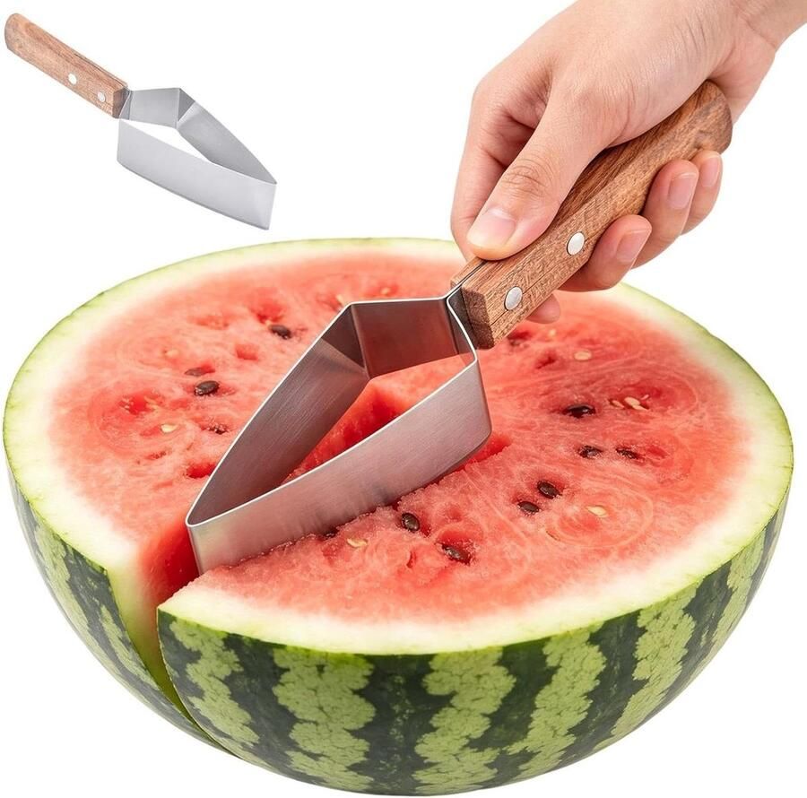 Watermeloen Snijder Fruit Snijder Tool Moeiteloos Blokjes Snijden Speciaal Driehoekig Ontwerp 24x6x4 cm Niet gespecificeerd