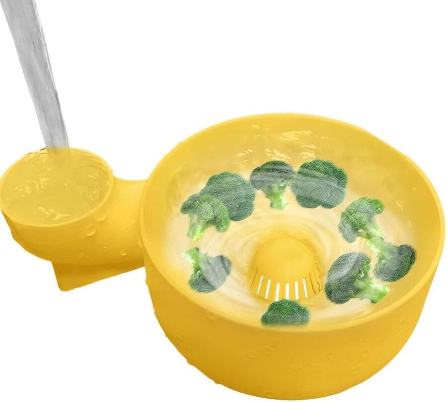 Fruit Spinner Salade Wasmachine Verse en Wassen 4-in-1 Ontwerp 20 cm Wit