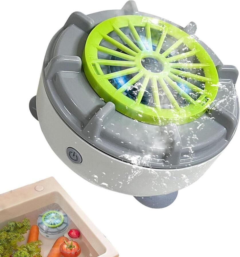 Groentewasmachine Elektrisch Groentespinner Voedselreiniger Hygiënisch Eten Bereiden USB Oplaadbaar 115 x 115 x 75 cm Wit