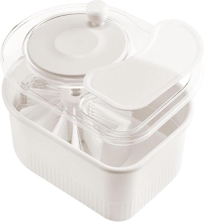 Fruit Spinner Fruitwasser Kom Groenten Wassen Draaibaar Mechanisme 32 x 19 x 15.5 cm Wit