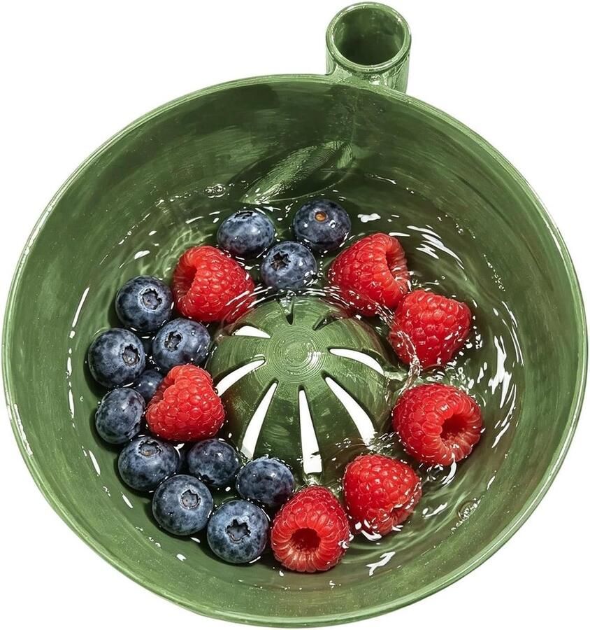 Fruit Wasmachine Berry Kom Keuken Voorbereiding Zelf Roterend 16.8 cm Lichtgroen