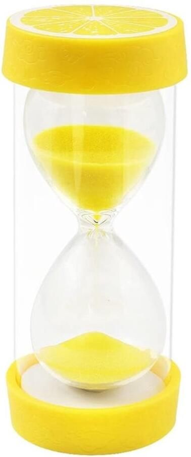 Fruit zandtimer Kleurige zandtimer Voor thuis en koken Citroenkleur Tijdmeting Perfect voor focus en concentratie