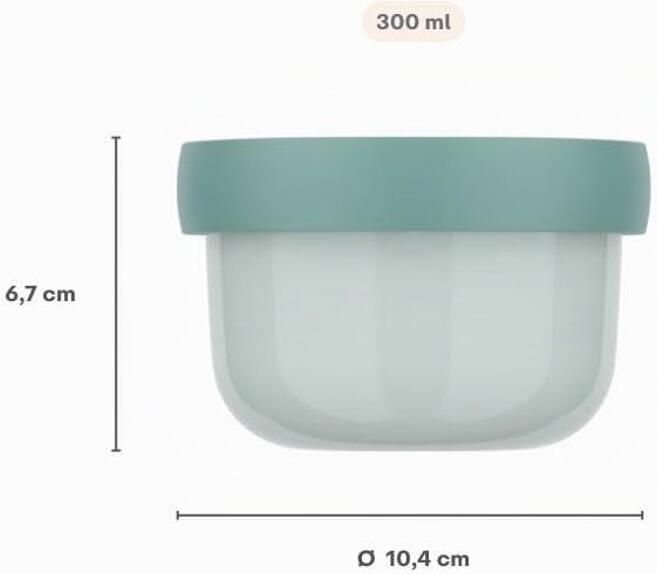 Fruitbox Campus Snackbox voor kinderen Vaatwasmachine- en magnetronbestendig BPA-vrij 300 ml Ruimte