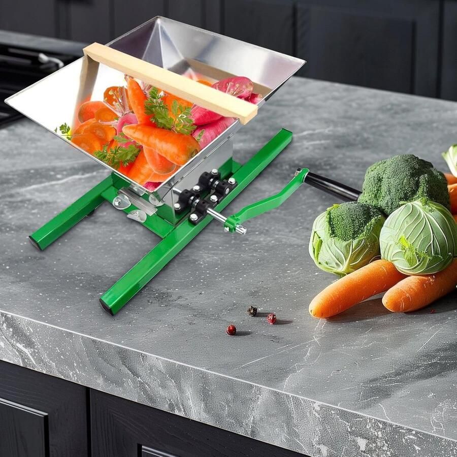 Fruitmolen Sapcentrifuge Sap Maken Handmatige Bediening 7 Liter Trechter Groen