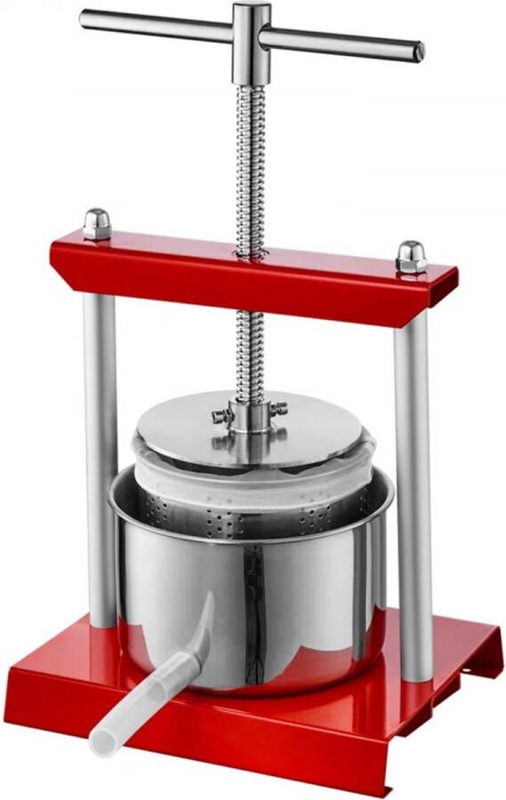 3 L fruitpers appelpers fruitpers met T-handgreep bessenpers 14 x 13 cm appelpers handmatige fruitpers mechanische RVS pers Geschikt voor sap fruitpuree etc