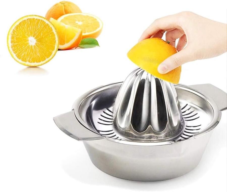 Fruitpers Handmatig Citruspers Keuken Verse Sappen Maken Met Geïntegreerd Filter 16.8cm Lengte Zilverkleurig