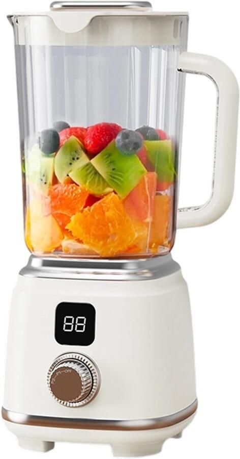 Fruitpers Oplaadbare draagbare sapcentrifuge Met LED-display Draadloze sapcentrifuge Geschikt voor thuisgebruik Perst citroenen sinaasappels ananas citrusvruchten groenten en fruit Wit