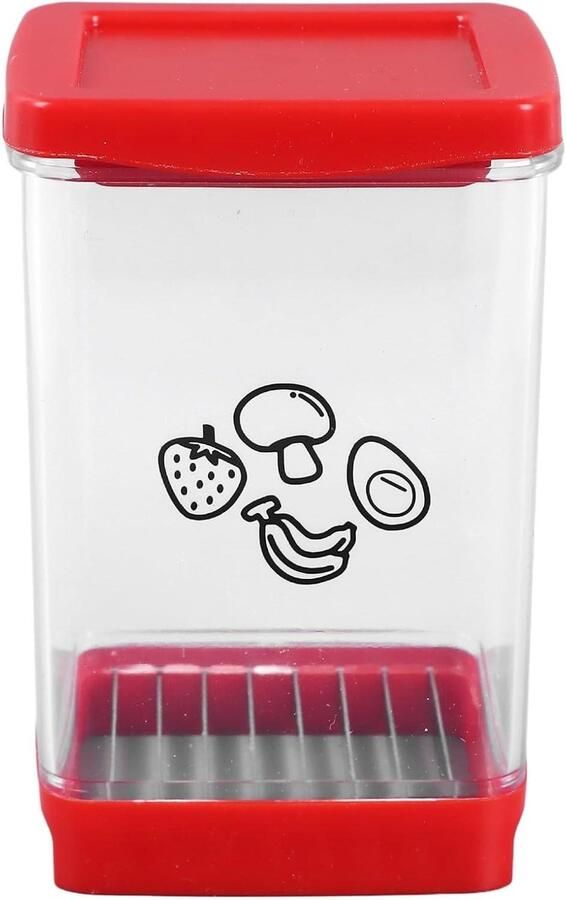 Fruitsnijbeker Snijmachine Groente Snel Salades Maken Roestvrijstalen Messen 11x8x8 cm Zwart