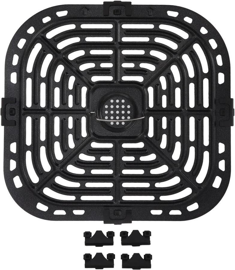 Fryer Vervanging Grillpan Vierkante 23.5x24.5cm 9.25x9.65inch Friteuse Grillplaat 304 Roestvrijstalen Friteuse Vervangende Scherpe Plaat