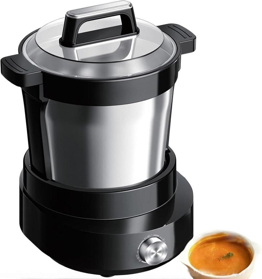 Fufu Maker Yam Stamper Afrikaanse Gerechten Bereiden Snelle Authentieke Textuur 6 Liter Zwart