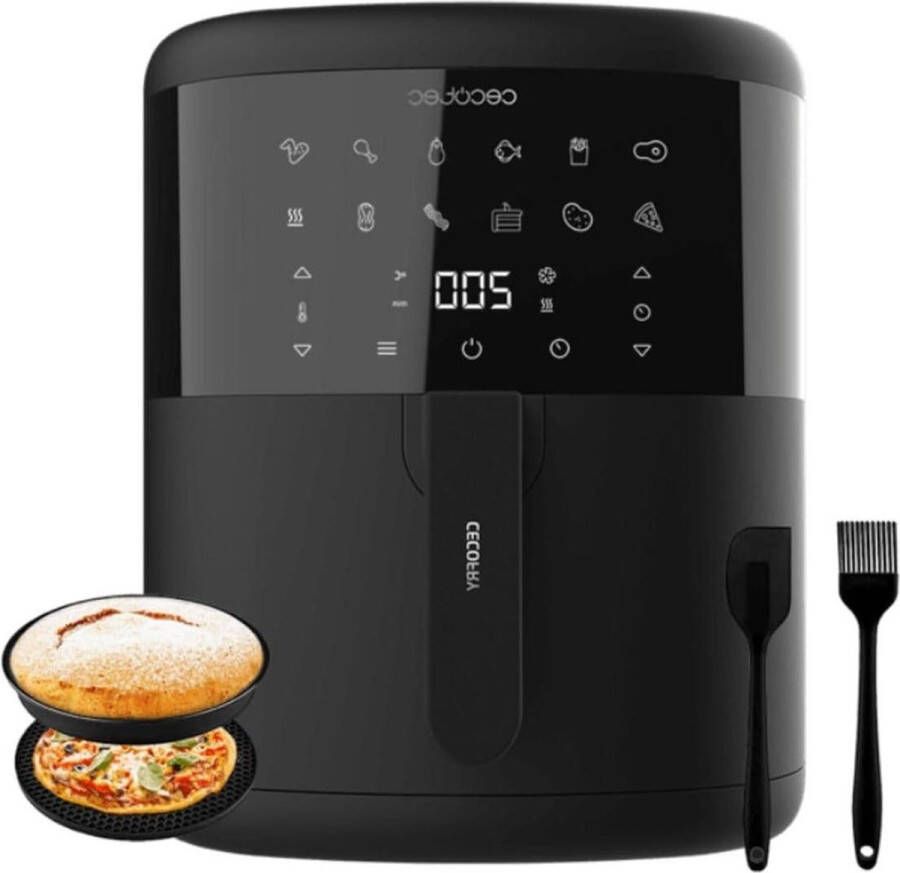 Full Inox 5500 Pro Heteluchtfriteuse 55 liter 1700 W compact en digitaal roestvrij stalen uitvoering olievrij PerfectCook-technologie thermostaat 8 modi