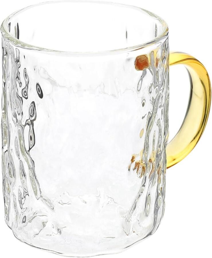 Functionele Water Mug met Handvat Borosilicaat Glazen Koffiebeker voor Kantoor Thuisgebruik Hitte Koudbestendig Eenvoudig Te Reinigen Geschikt voor Dagelijks Gebruik
