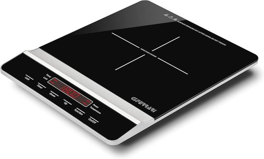 G3 Ferrari Dinamiko G10137 Inductiekookplaat 1800 W slim design temperatuurinstelling 3-uurs timer glas soft-touch bedieningselementen