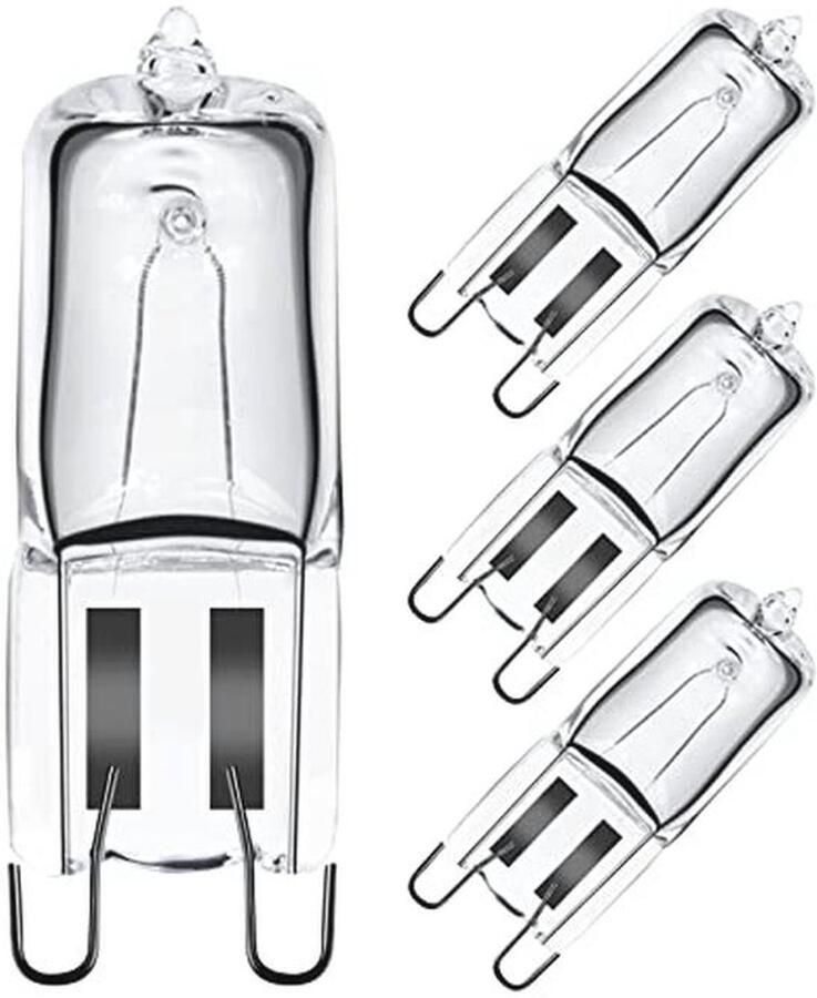 G9 Halogeenlamp voor Oven Set van 4 40W 230V en 300°C Tolerantie Dimbaar en Warmwit