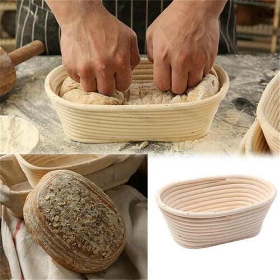 Gaarmand Brood Deegmand Rotan Brood Bakken Handgemaakt Kwaliteits 35 x 14 x 7 cm Beige