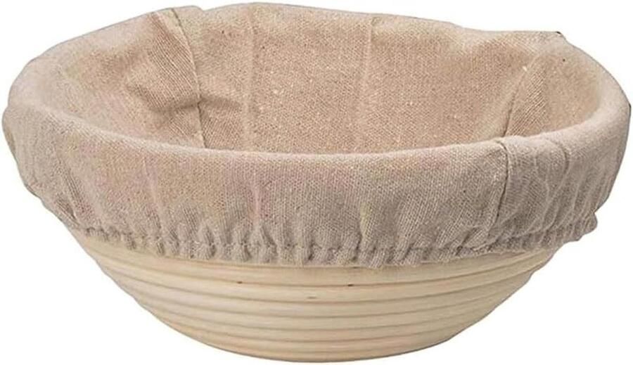 Gaarmand Brood Rijsmand Riet Brood Bakken Handgevlochten Rotan 25 x 8 cm Natuurlijk