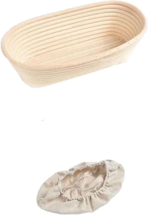 Gaarmand Brood Rijsmand Zuurdeeg Brood Bakken Natuurlijk Rotan 21 x 15 x 8 cm Natuurkleur