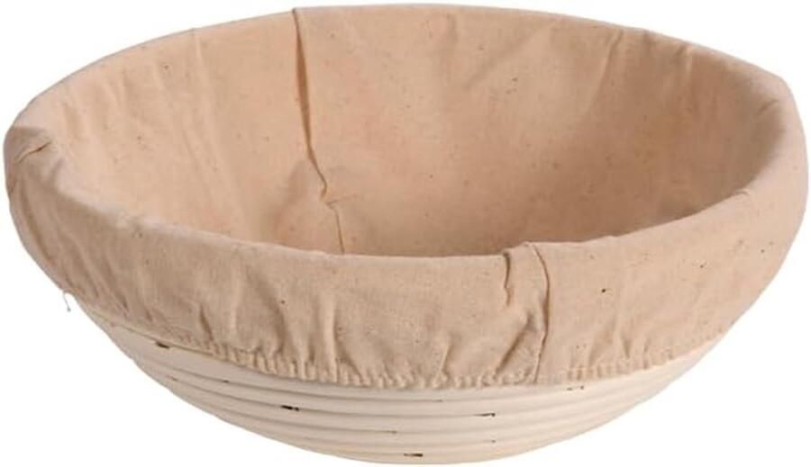 Gaarmand Broodmand Rijsmand Deegmand Brood Bakken FSC Rotan Materiaal Ø 22 x H 8 cm Natuur