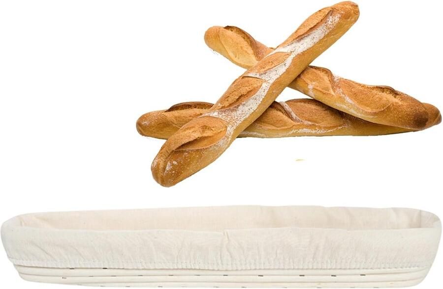 Gaarmand Rotan Deegmand Brood Bakken Afneembare Hoes 43 cm Natuurlijk