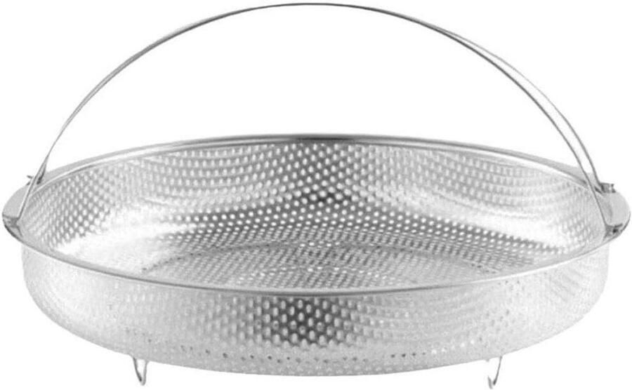 Gaas Mand Stoommandje RVS Koken en Stomen Gelijkmatige Warmte 15 x 7.5 x 22.5 cm Zilver