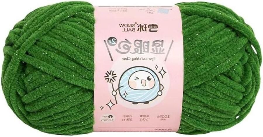 Garen Set Polyester Garen Handwerken Maken Met Glitter 6 X 50g 30 Kleuren