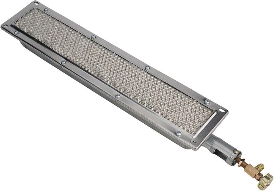 Gas BBQ Grill Infrarood Brander Voedsel Drogen Gelijkmatige Verwarming 44x9.5cm Zilver
