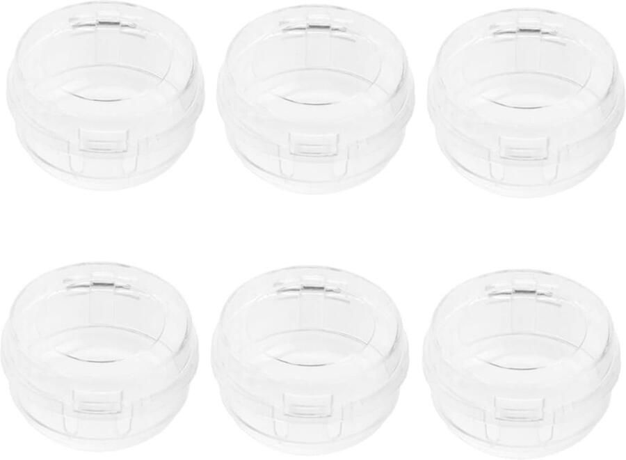 Gas Fornuis Knoppen Kookplaat Beschermers Veilig Koken Kinderveilig Ontwerp 6 x 6 x 4 cm Wit