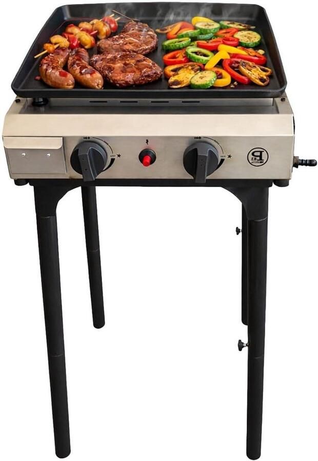 Gas Grill Plaat Buitenkeuken Grill Outdoor Koken 3 Verstelbare Hoogtes 47 x 43 x 93 cm