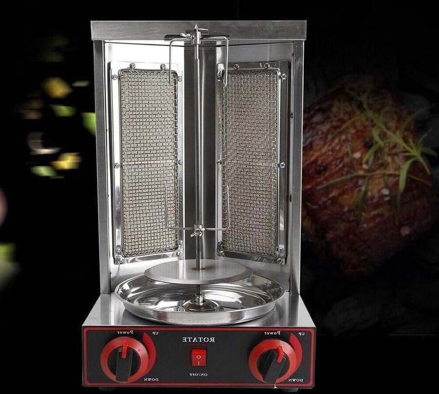 Gas Kebab Machine Verticale Grill Thuis Grillen 3000 Watt Vermogen 52 x 35 x 35 cm