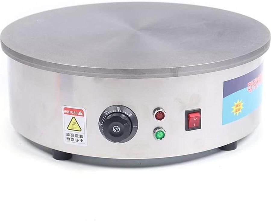 Gas Pannenkoekenplaat Crepe Maker Gelijkmatig Bakken 45cm Diameter 45 cm Roestvrij Staal